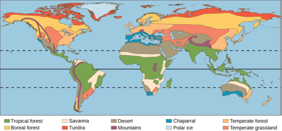 mountains and deserts world map