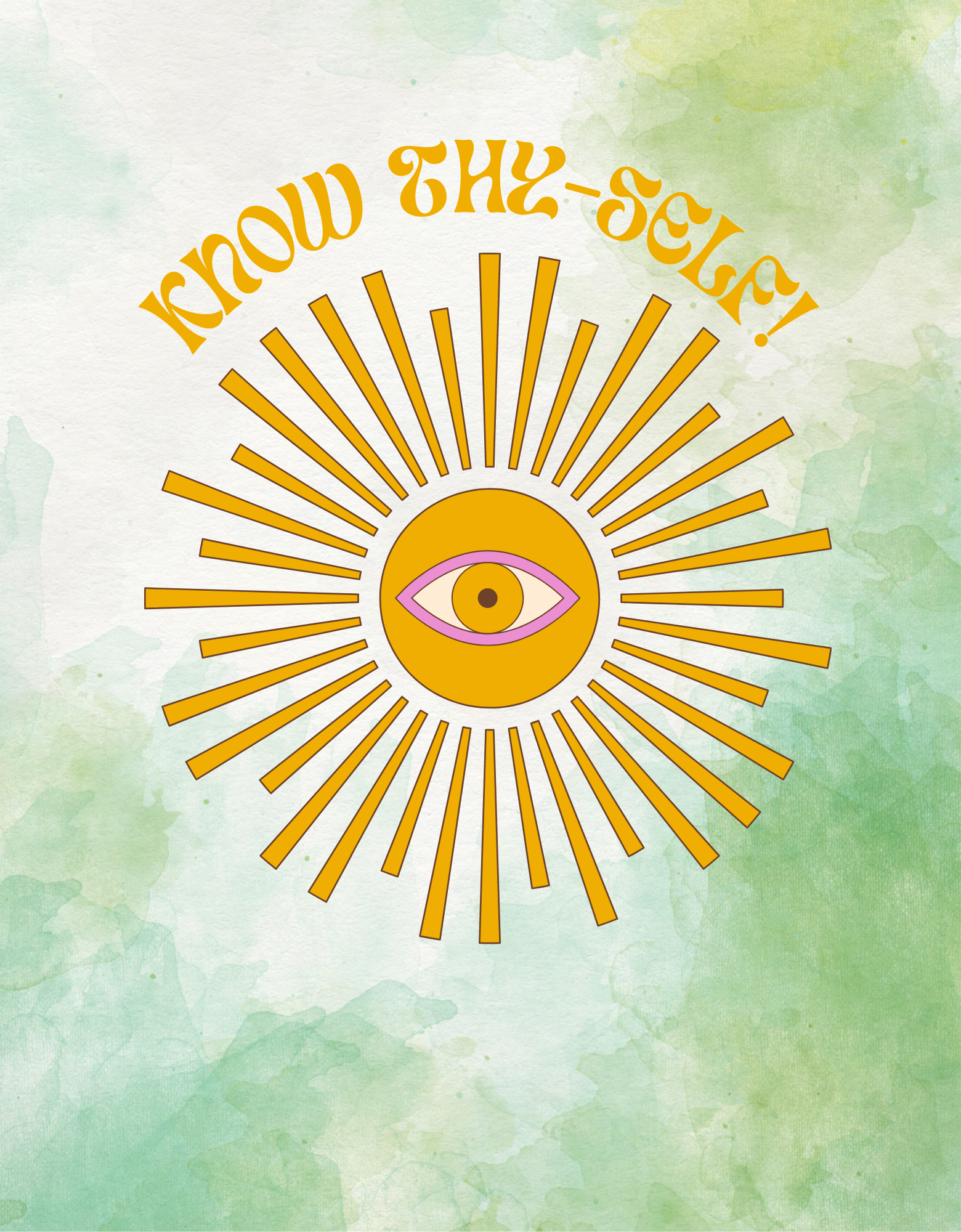 Decorative image with the statement, "Know Thy-Self!"